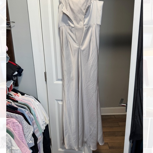 Birdy Grey Mai Dress Matte Satin Platinum size S - Picture 3 of 6